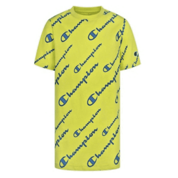 Champion Toddler Boys Short Sleeve All Over Print T-Shirt, Sweet Green, 7