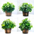 thumbnail image 1 of Retro Planting Flower Barrels Rustic Succulent Wavy Edge Planter Box Wood Barrels Flower Pot, 1 of 5