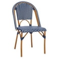 thumbnail image 4 of SAFAVIEH California Outdoor Patio Side Chair, Navy/White/Natural, Set of 2, 4 of 12