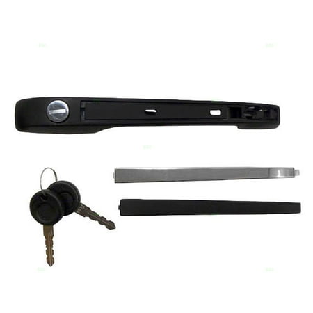- Drivers Front Outside Door Handle Lock Cylinder Keys Black & Chrome Inserts Replacement for Golf Jetta Rabbit Scirocco Quantum 191837205A