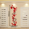 thumbnail image 7 of 2Pcs 3D Acrylic Rattan Flower Wall Murals, Left & Right Design Wall Decor Stickers, DIY Acrylic Wall Decals for Living Room Bedroom TV & Sofa Background Wall, Home Art Decor Gift, 33*9 Inches, 7 of 7