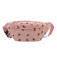 thumbnail image 1 of Riñonera de pana para hombre y mujer, bolso de pecho a la moda con bolsillo de fresas, monedero de viaje deportivo, riñonera a cuadros, 1 of 5