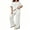 White, variant on Color Block Women Plus Size Casual 2 Pieces Lounge Sets Short Sleeve Tops and Wide Leg Pants