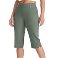 thumbnail image 4 of JJHGVB Capri Pants for Women Petite Capris for Women Petite Length Hiking Pants High Waisted Crop Work Pants Summer Casual Slacks Yoga Dress Pant Yoga Pants Summer Pants Mint Green 3XL, 4 of 7