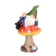 thumbnail image 2 of Garden Ornament Mushroom Faceless Gnome Statue Standing Sculpture Resin Statue for Home Courtyard DecorationBS3008 Mushroom Butterfly, 2 of 4