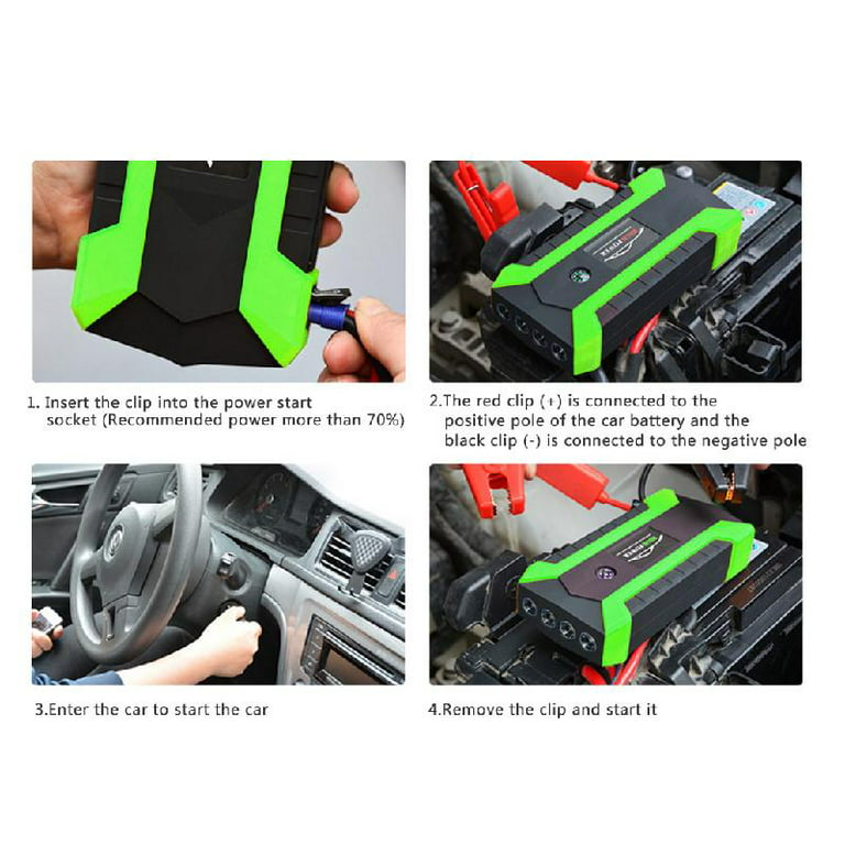 89800mAh 4 USB Portable Car Jump Starter Pack Booster Charger