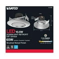 thumbnail image 4 of 10.5w LED Direct Wire Downlight 120v CCT Tunable Brushed Nickel Finish, 4 of 7
