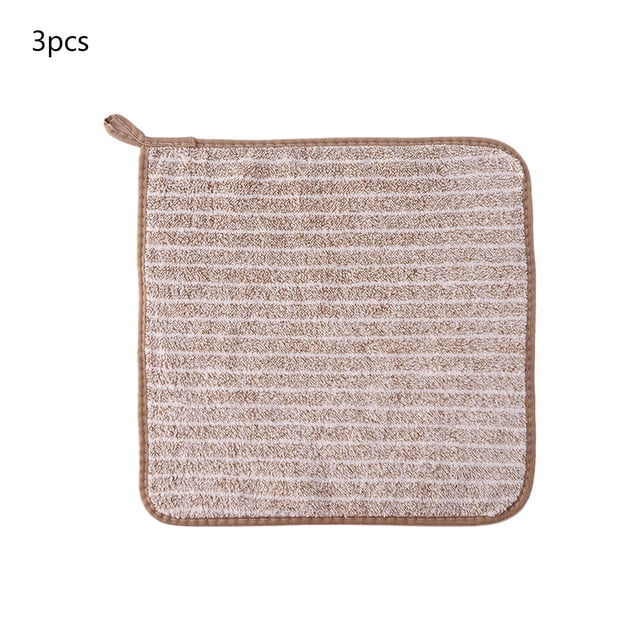 Qiweii 3 Piece 11.8x11.8 Inch Kitchen Dish Cloth Set,Heavy Duty Absorbent Cleaning Rag for Daily Dishwashing and Household Chores