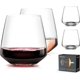 thumbnail image 1 of Juego de 4 copas de vino sin tallo OJA, 400 ml, sopladas a mano, 1 of 8