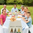 thumbnail image 3 of Yhmxh Easter Decorations Easter Gnome Table Runner Spring Family Bunny Carrot Table Cloth Dining Decor Easter Decor Easter Gifts, 3 of 7