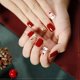 thumbnail image 1 of BSLVWG 24 Pcs Christmas False Nails Short, Red Press on Nails with Snowman, Pretty Square Fake Nails Short with Nail Glue, Stick on Nails for Women, F, 1 of 5