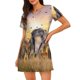 thumbnail image 1 of Balery Vintage Wildlife Protection Camisón de manga corta con cuello redondo para mujer, cómodo y elegante., 1 of 6