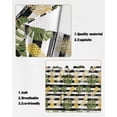 thumbnail image 5 of Swag Curtains, Black and White Striped Summer Pineapple Tropical Plant Rod Pocket Kitchen Curtains Valances Tier Curtains Swag Valance Curtains for Bedroom Living Room 36" x 36", 2 Panels, 5 of 6
