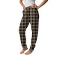 thumbnail image 6 of Hearthz Plaid Womans Pajama Pants Drawstring Elastic Cuffs Pj Bottoms Women Winter Soft Lightweight Sleeping Pants Women with Pocket, 6 of 6