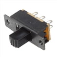 thumbnail image 4 of 100 Pcs SS22F25-G7 2 Position DPDT 2P2T Panel Mount Mini Slide Switch Solder Lug,100 x Slide Switch,Silver Tone& Black, 4 of 6