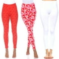 thumbnail image 3 of White Mark Women's 3 Pack of Printed Leggings, 3 of 10