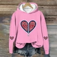 thumbnail image 2 of NAISIBABY Girls Valentine's Day Hoodie 14T, Long Sleeve Heart Prints Fleece Lined Fall Winter Fashion Hooded Sweatshirt Pink (3-14T), 2 of 5