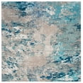 thumbnail image 2 of Safavieh Madison Oscar Abstract Area Rug, Blue/Beige, 4' x 4' Square, 2 of 14
