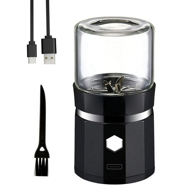 Mini Molinillo EléCtrico, Molinillo de Vainilla PortáTil, Molinillo Recargable por USB con un Cepillo de Limpieza para Té de Hierbas,