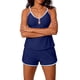 thumbnail image 1 of Traje de baño tankini de moda para mujer, sin mangas, liso, push-up, acolchado, conjuntos de blusa, traje de baño de dos piezas para mujer, trajes de baño tankini para mujer, traje de baño de 2 piezas, 1 of 4