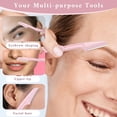 thumbnail image 4 of EXLEAF 15 Pcs Folding Eyebrow Razors for Women Face Fuzz Remover Facial Hair Removal for Women and Men Travel Dermaplaning Beauty Tool - Green White Pink, 4 of 7