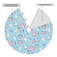 thumbnail image 2 of Lsque Funny Cute Teeth Print Christmas Tree Skirt, Tree Skirt with Ties or Velcro, Perfect for Holiday Decorations, Halloween, and New Year-30", 2 of 7