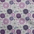 thumbnail image 1 of oneOone Rayon Purple Fabric Floral Retro Sewing Craft Projects Fabric Prints By Yard 56 Inch Wide, 1 of 5