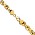 thumbnail image 3 of Auriga Fine Jewelry 10K Yellow Gold 8.0 mm Semi-solid Diamond-cut Rope Chain Necklace for Men 26", 3 of 7