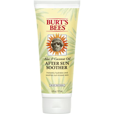 Burt's Bees Aloe and Coconut Oil After Sun Soother, Sunburn Relief Lotion - 6 Ounce (Best Sunburn Relief Lotion)