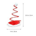 thumbnail image 3 of Sparsain Fabric Santa Hats Elastic Santa Headdress Party Favors for Holiday Red, 3 of 6