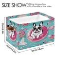 thumbnail image 3 of Black and White Dog Foldable Storage Basket,Canvas Fabric Foldable Storage Bins with Handles Open Home Storage Bins Boxes for Toy Book Shelf Closet Baskets, 3 of 8