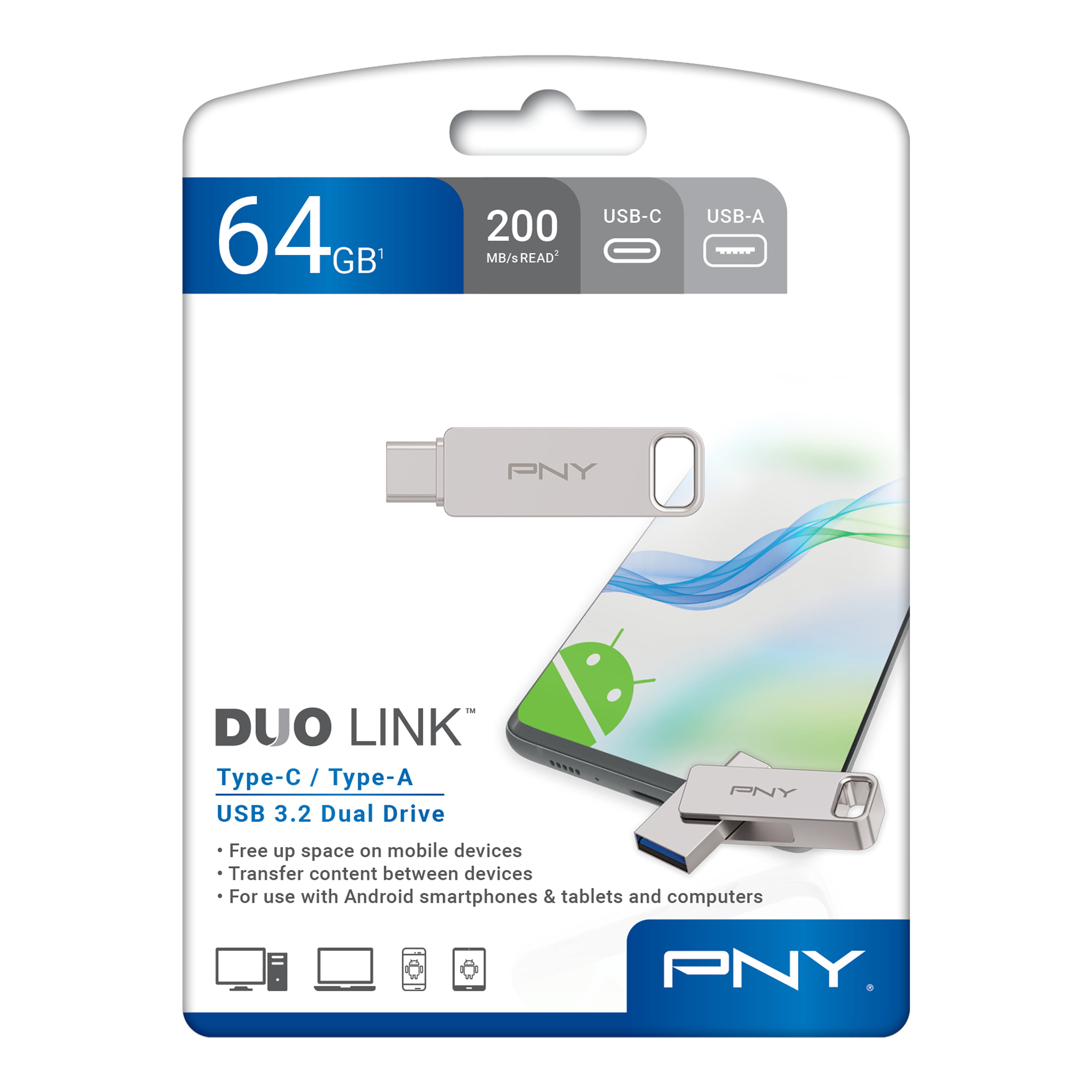Integral 360-C Dual clé USB-C & USB 3.0, 64 Go bij VindiQ Office