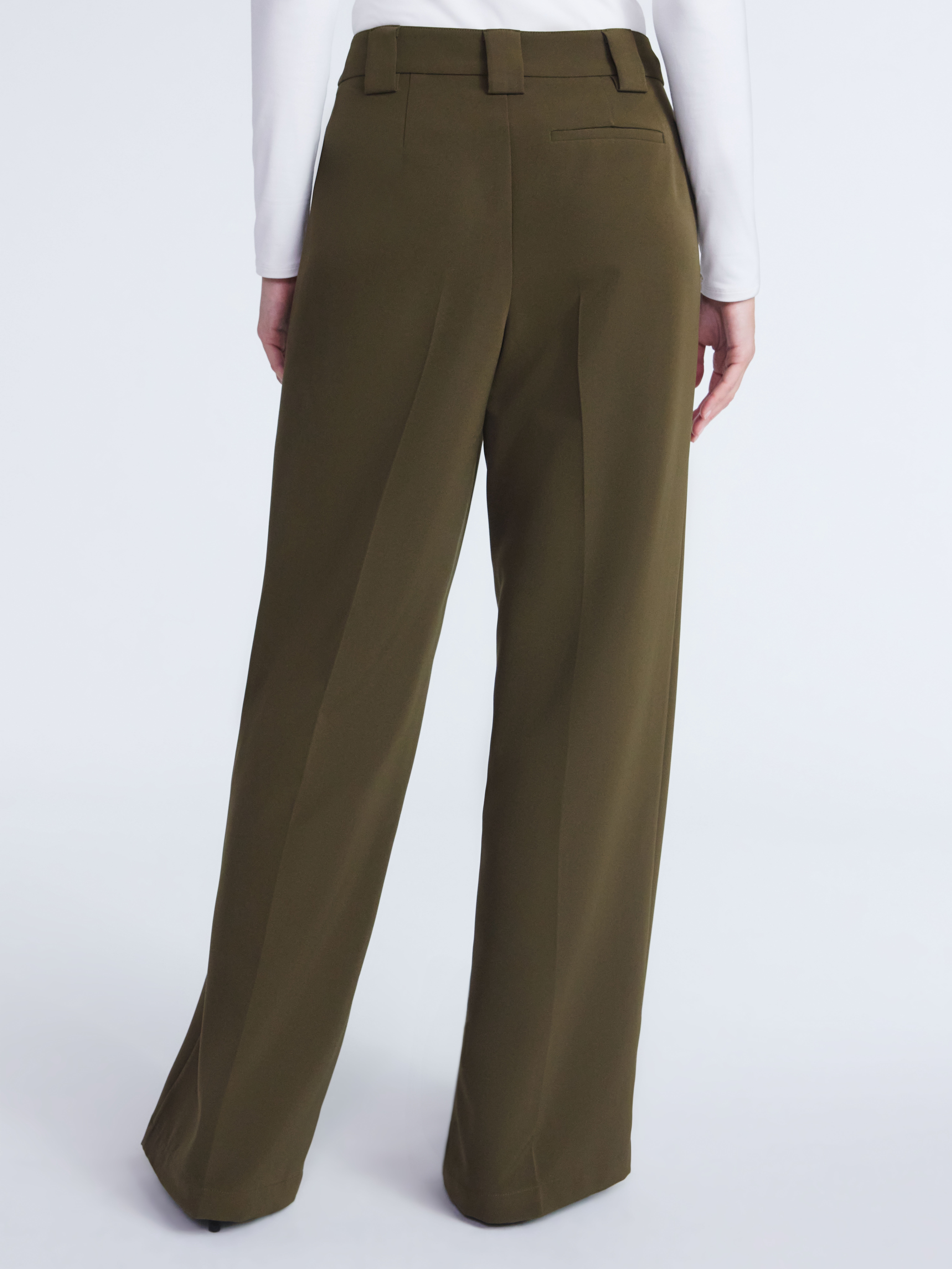 Scoop Women’s and Women's Plus Crepe Wide Leg Trousers, 32", 32.5", and 34" Inseams, Sizes 0-28