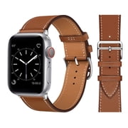 LEIXIUER UP Leather Strap Compatible with Apple Watch Bands 44mm 45mm 40mm 38mm 42mm 41mm Ultra 49mm iWatch Band Series 9 8 7 SE 6 5 4 3 2 1 Top ArtificialLeather Wristband Single Tour Bracelet