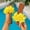 Yellow, variant on KIJBLAE Women's Floral Square Toe One Band Mule Sandals, Open Toe Lightweight Comfort Casual Summer Outdoor Slippers Green 41
