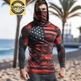 thumbnail image 6 of BRGZLK UPF 50+ Long Sleeve Shirt for Mens 2026 Summer Fashuion Print Long Sleeve Lightweight Breathable Sun Protection Shirts with Face Mask for Fishing Hiking E L, 6 of 7