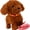 Brown, variant on Realistic Walking Talking Pet Dog Plush Toy, Electric Simulation Interactive Puppy for with Voice & Motion, Soft Cotton Toy Gift