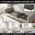 thumbnail image 5 of Riousery Sofa Cushion Support, 20" x 20" Sagging Seat Support Insert, 50D High-Density Foam, Black Curved Cushion Saver, 3 Pack, 5 of 7