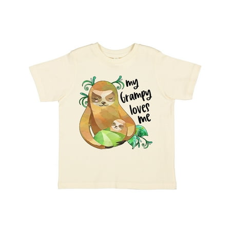 

Inktastic My Grampy Loves Me Cute Sloth and Baby Gift Toddler Boy or Toddler Girl T-Shirt