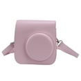 thumbnail image 2 of Funda protectora de cuero sintético para minicámara con correa ajustable para el hombro para cámara Instax Mini 7+ (rosa), 2 of 14
