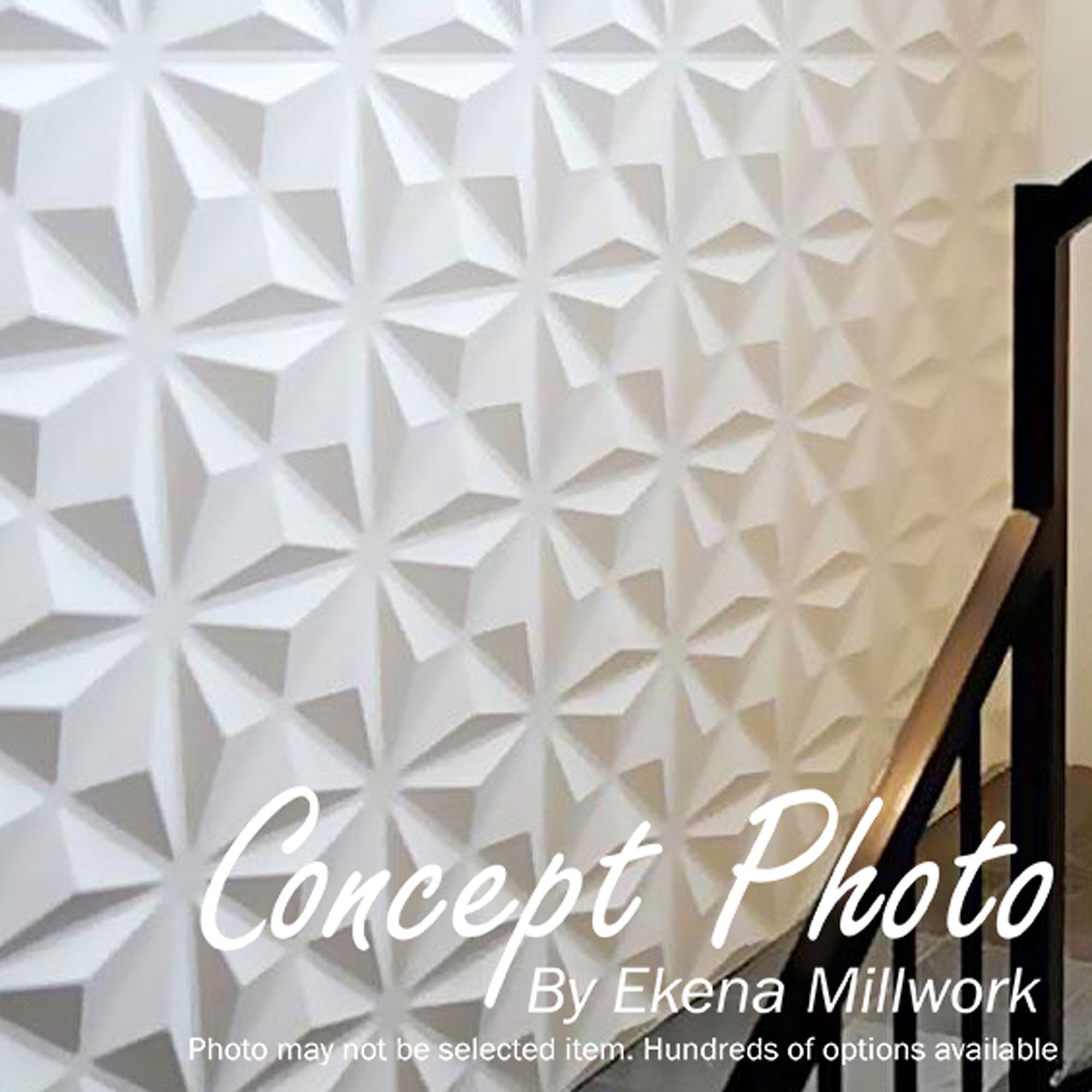 10 Each White 11 7/8W x 11 7/8H Ekena Millwork WP12X12BEWH-CASE-10 Benson EnduraWall Decorative 3D Wall Panel