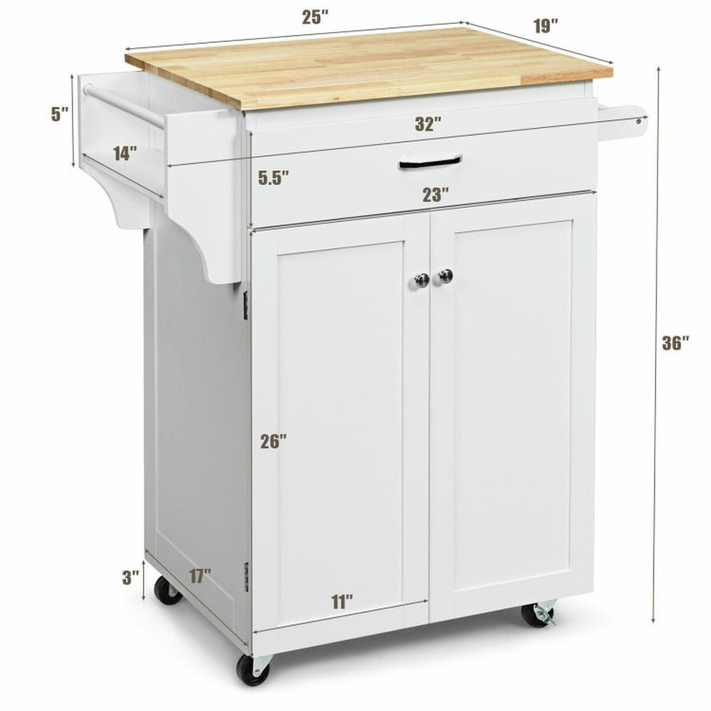 Finihen Rolling Storage Cabinet Cart, Kitchen Island Cart, Utility Rolling Storage Cabinet Kitchen Island Cart with Spice Rack, for Kitchen, Dining Room, White Finihen Rolling Storage Cabinet Cart, Kitchen Island Cart, Utility Rolling Storage Cabinet Kitchen Island Cart with Spice Rack, for Kitchen, Dining Room, White