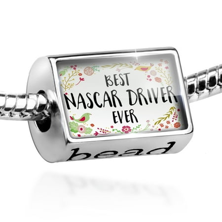 Nascar Border - Bead Happy Floral Border Nascar Driver Charm Fits All European Bracelets