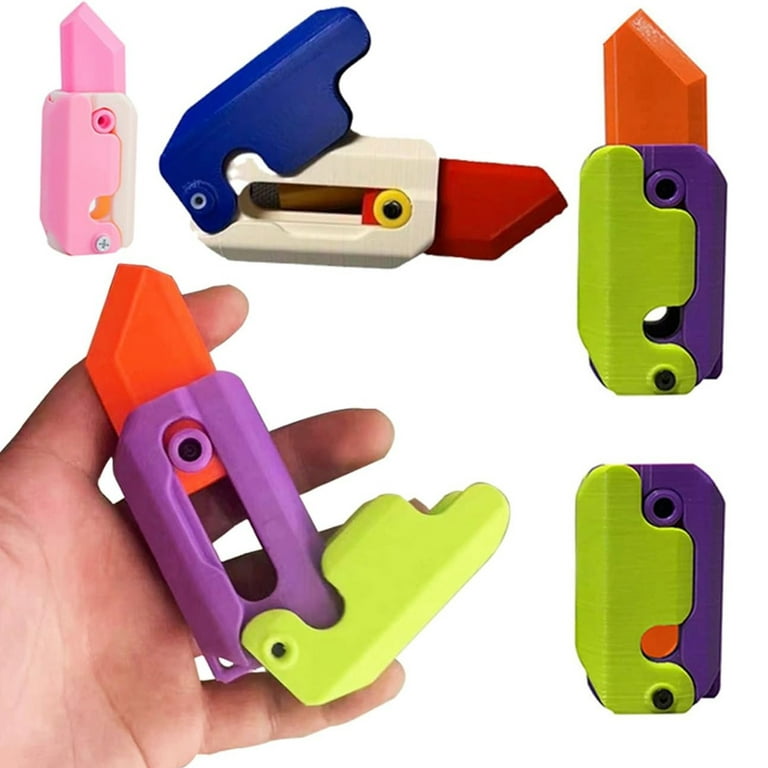 Radish Fidget Knife Toy, Radish Fidget Toys Knife, 3D Printing Fidget Knife  Toy, 2023 New Plastic Fidget Toys 3D Gravity Knife Radish Knife Gifts for