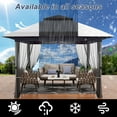 thumbnail image 4 of Garvee Pop Up Gazebo, 12'x12' Outdoor Canopy Tent with Mosquito Nettings and Double Top Roof, Instant Canopy for Patio, Party, Backyard, Grey, 4 of 6