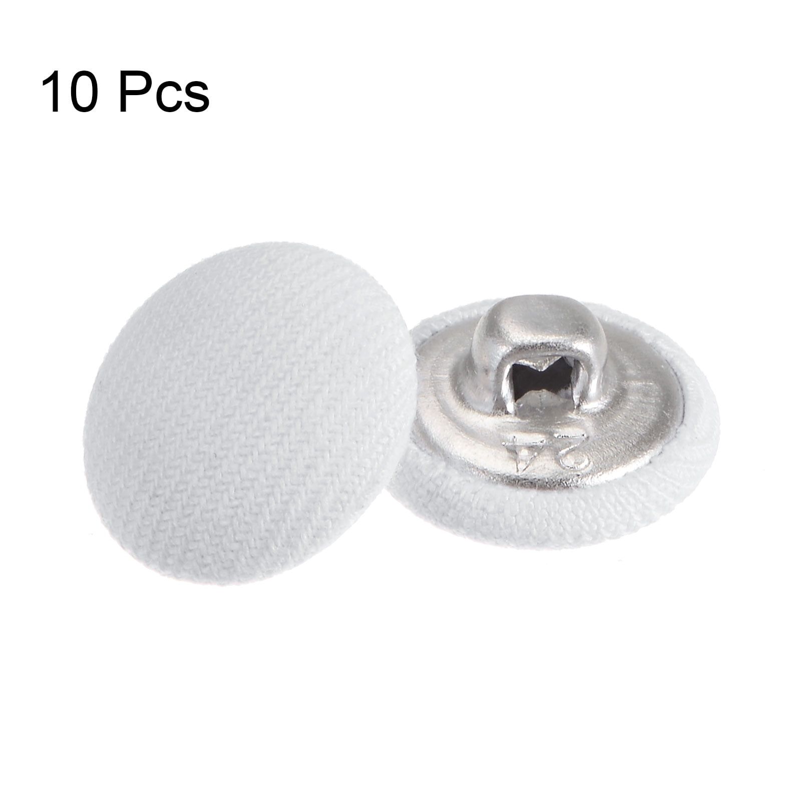 Unique Bargains Metal Shank Sewing Buttons Creamy White 0.59"
