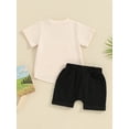 thumbnail image 3 of Bagilaanoe 2pcs Toddler Baby Boy Shorts Set Short Sleeve T Shirt Tops + Shorts 6M 12M 18M 24M 3T Kids Casual Summer Clothes, 3 of 8