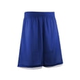 thumbnail image 1 of TOPTIE Shorts de Basketball Réversibles pour Hommes 7 Pouces Shorts de Sport Longs en Maille Double Face-Bleu/blanc-m, 1 of 6