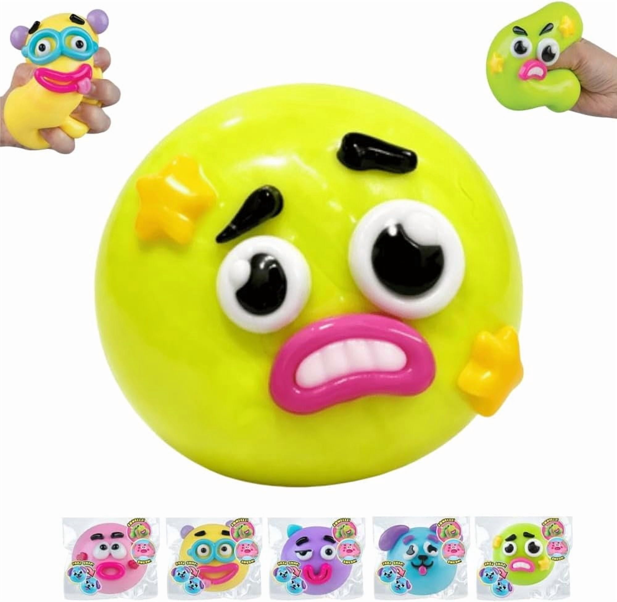NEW Smushers Squishy – Cute Dog Face with Multiple Playful Looks – Each Squeeze Reveals a New Expression (#02-Cyan-1)