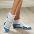 thumbnail image 5 of Calcetines deportivos unisex con ajuste de cobre hasta el tobillo para adultos, blancos, 5 of 5